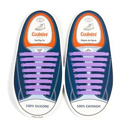 Силиконовые шнурки Coolnice Фиолетовые (8+8) 16 шт/комплект 656555513 фото